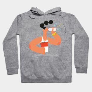 Sport Girl Drinking Hoodie